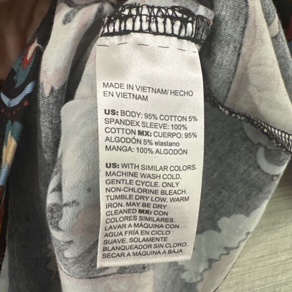 Floral Print Blouse Casual Chic Small Women Long Sleeve - Picture 5 of 8